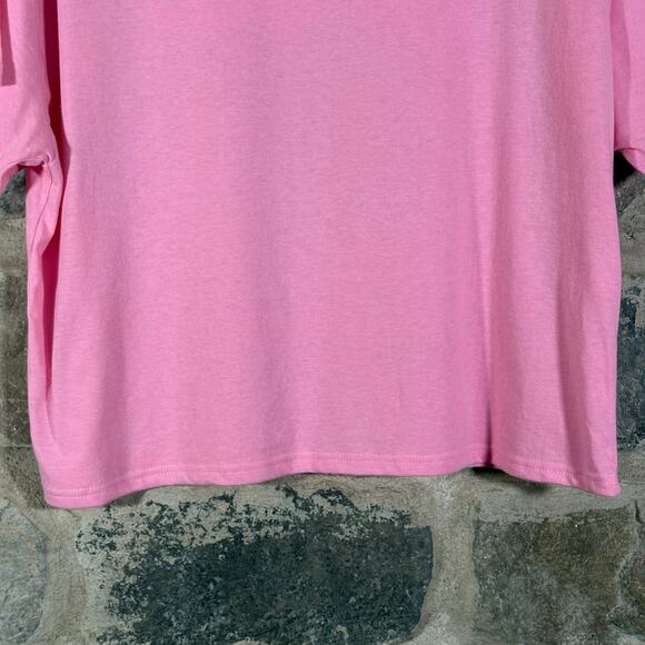 Barbie Pink Oversized T-Shirt XL Logo Graphic Tee Cotton Blend Retro Look Casual - Picture 7 of 10